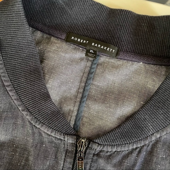Robert Barakett Harrison Bomber Jacket Blue Men’s Size XL - Picture 7 of 9
